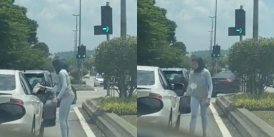 Hangat! Wanita ini bertindak berani, ‘pulangkan semula’ sampah pemandu BMW buang dari tingkap kereta