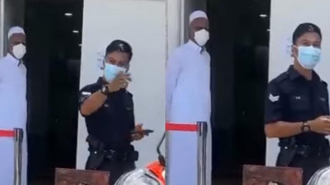 Individu rakam anggota polis pantau SOP masjid akan disiasat!