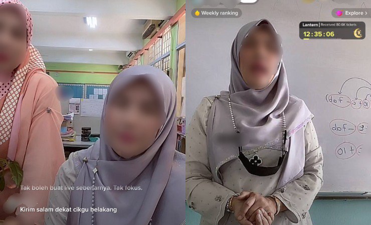 Guru ini dikecam netizen kerana buat live TikTok semasa mengajar
