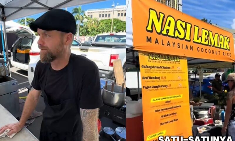 Mat Saleh dedah sebab kenapa jual nasi lemak Malaysia dengan harga kayangan di Hawaii